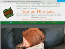 Tablet Screenshot of anniesblankets.org